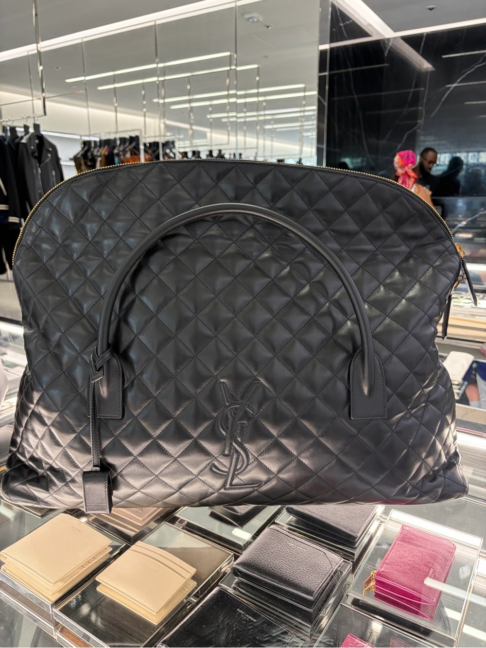 YSL Giant Travel Bag in Quilted Leather - Picture 3 of 7